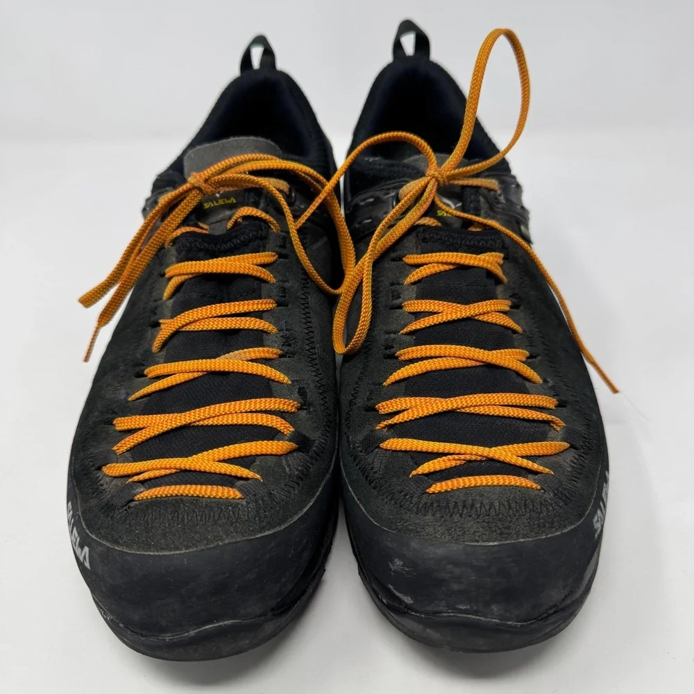 Salewa Mountain Trainer 2 GTX Hiking Shoe Black Orange Gore-tex Vibram Men's 8.5